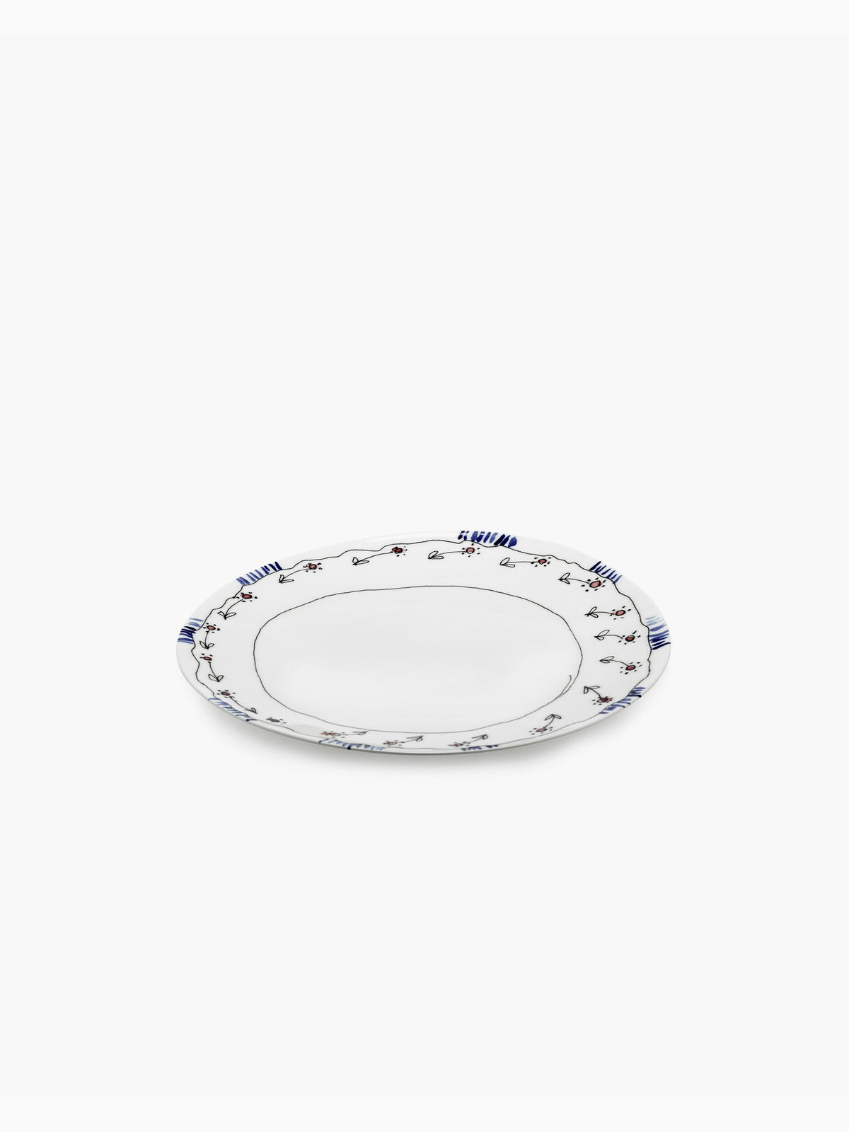 Midnight Flowers Dinner Plate, Anemone Milk, Serax