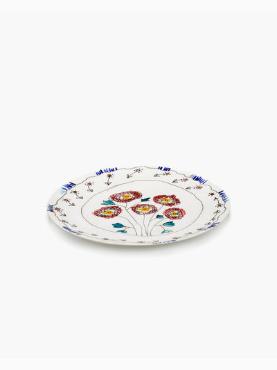 Midnight Flowers Serving Plate S, Anemone Milk, Serax