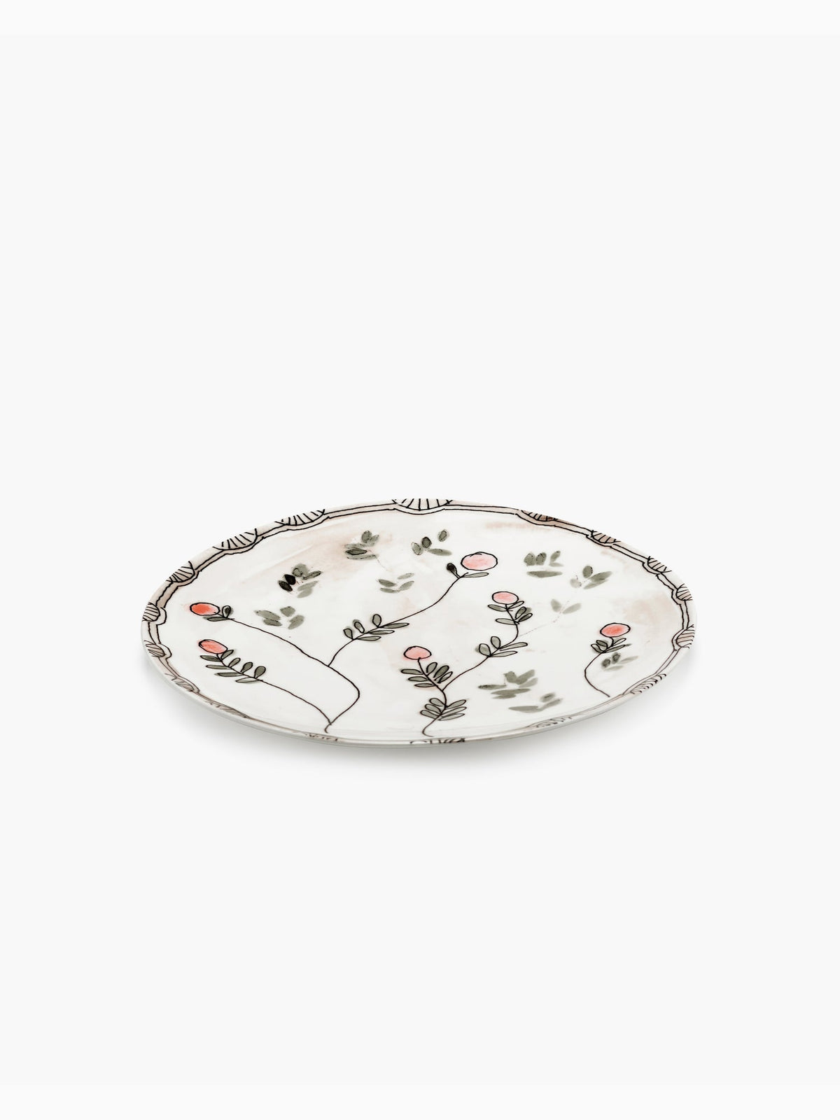 Midnight Flowers Serving Plate S, Mirtillo Nude, Serax