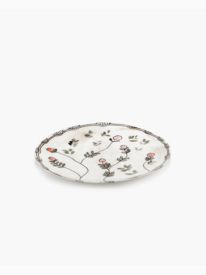 Midnight Flowers Serving Plate S, Mirtillo Nude, Serax