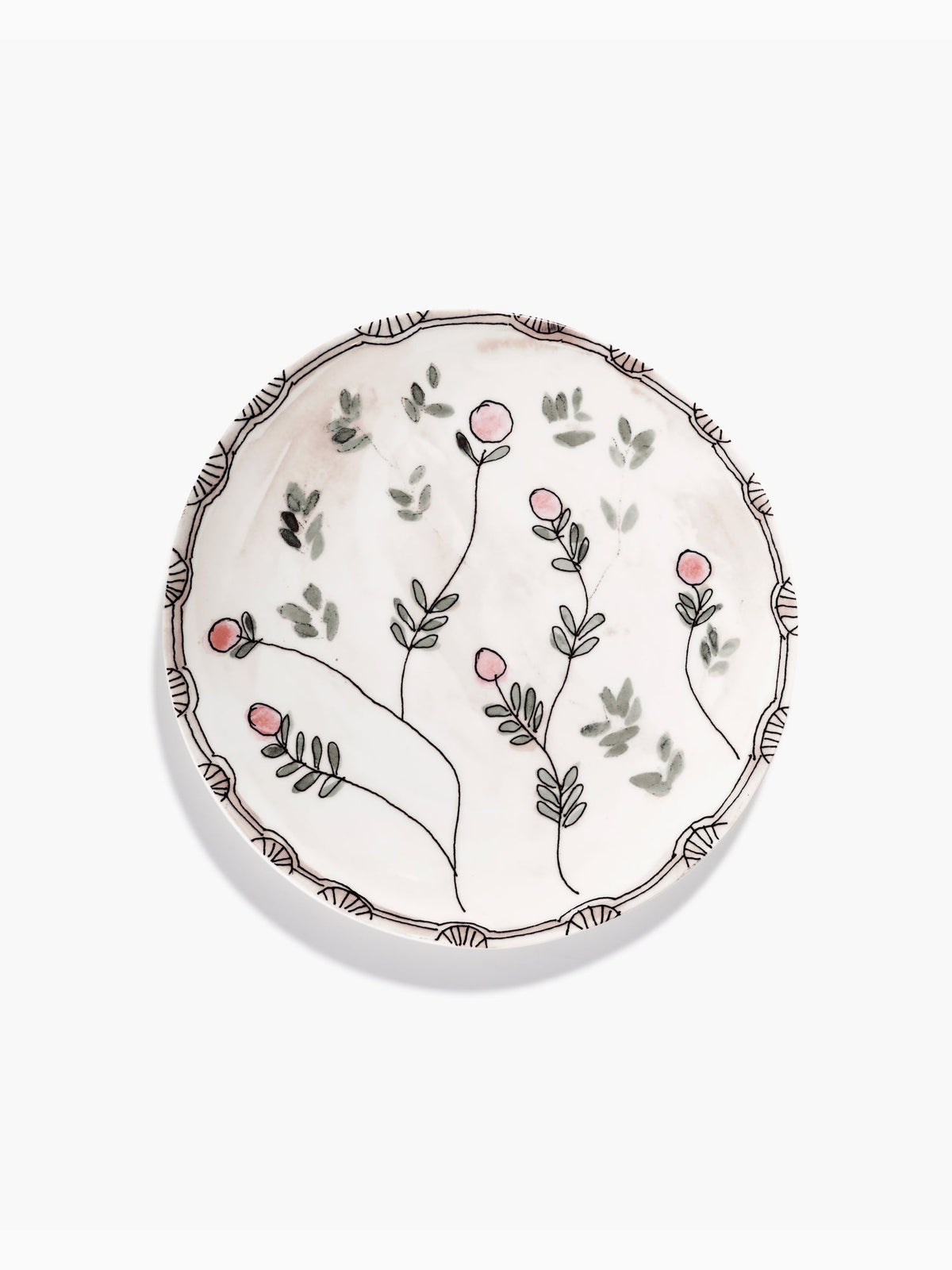 Midnight Flowers Serving Plate S, Mirtillo Nude, Serax (2)