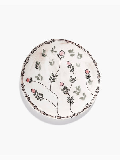 Midnight Flowers Serving Plate S, Mirtillo Nude, Serax (2)