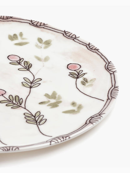 Midnight Flowers Serving Plate S, Mirtillo Nude, Serax (4)