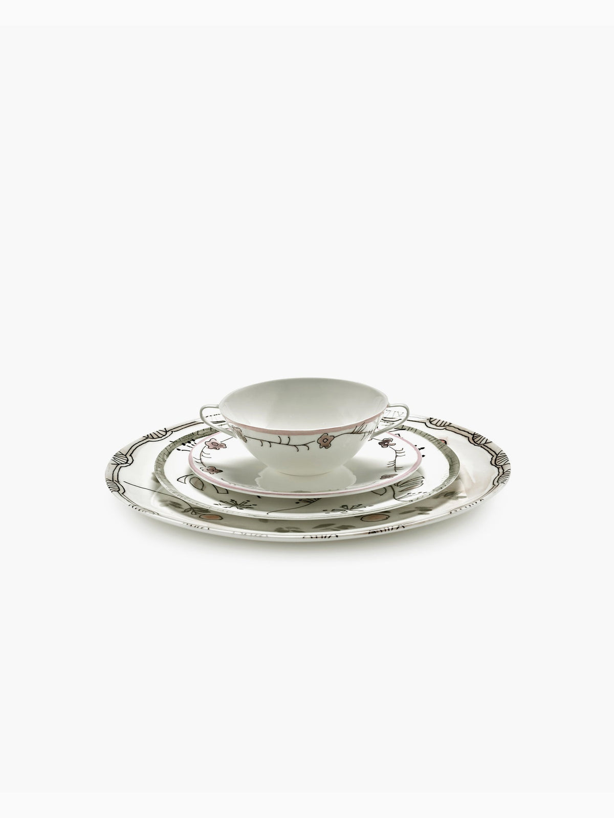 Midnight Flowers Serving Plate S, Mirtillo Nude, Serax (5)