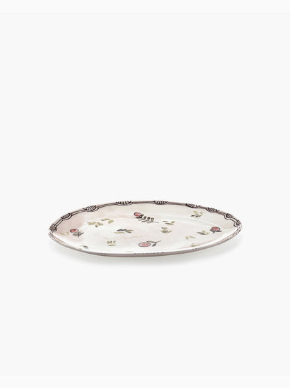 Midnight Flowers Oval Plate °2 S, Mirtillo Nude, Serax