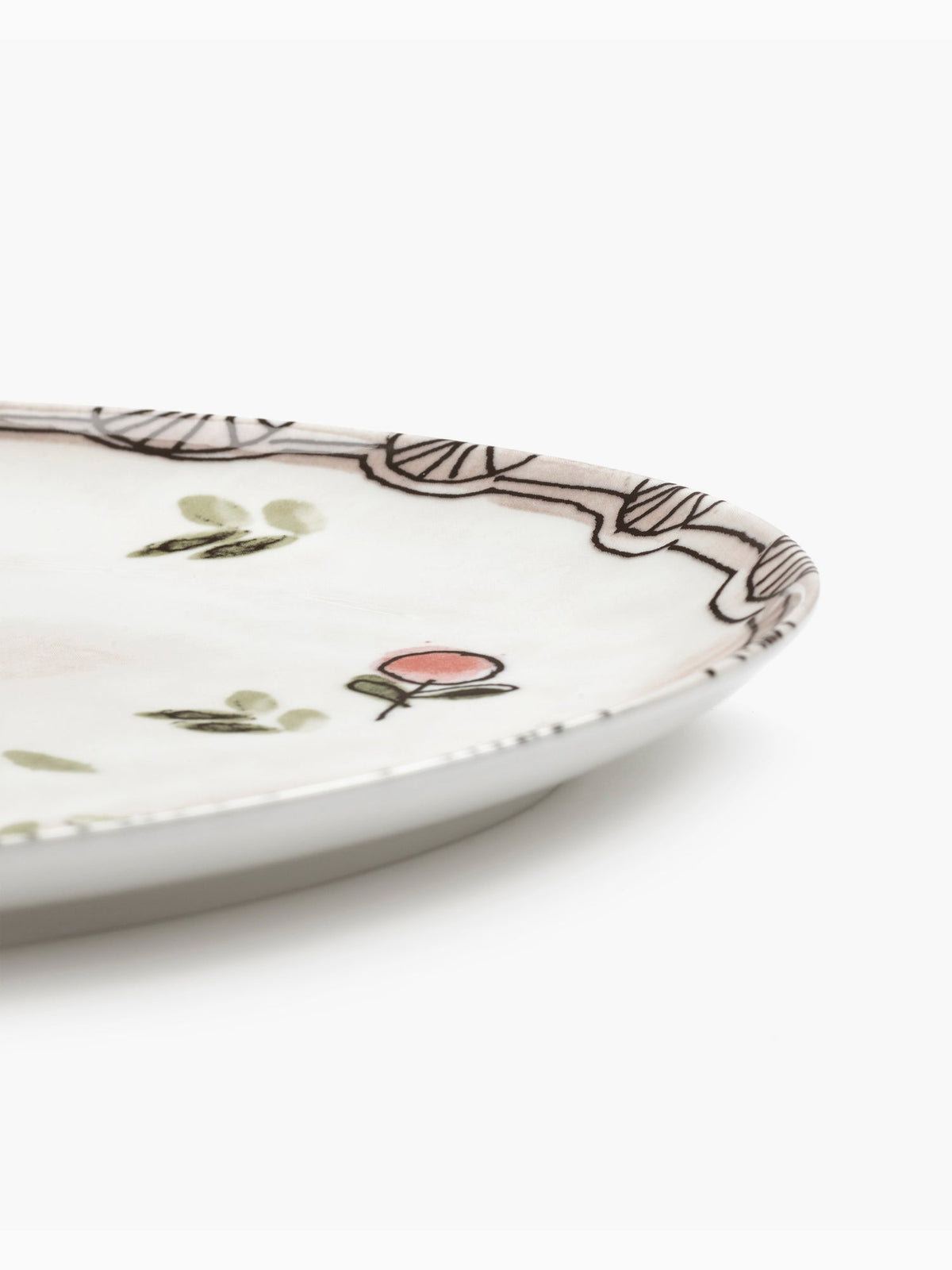 Midnight Flowers Oval Plate °2 S, Mirtillo Nude, Serax (5)