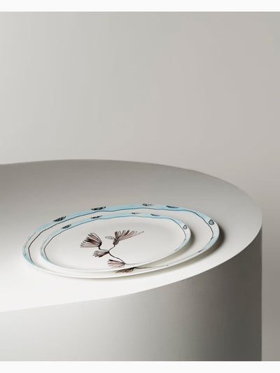Midnight Flowers Oval Plate °2 S, Camelia Aubergine, Serax (2)