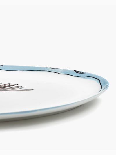 Midnight Flowers Oval Plate °2 L, Camelia Aubergine, Serax (5)
