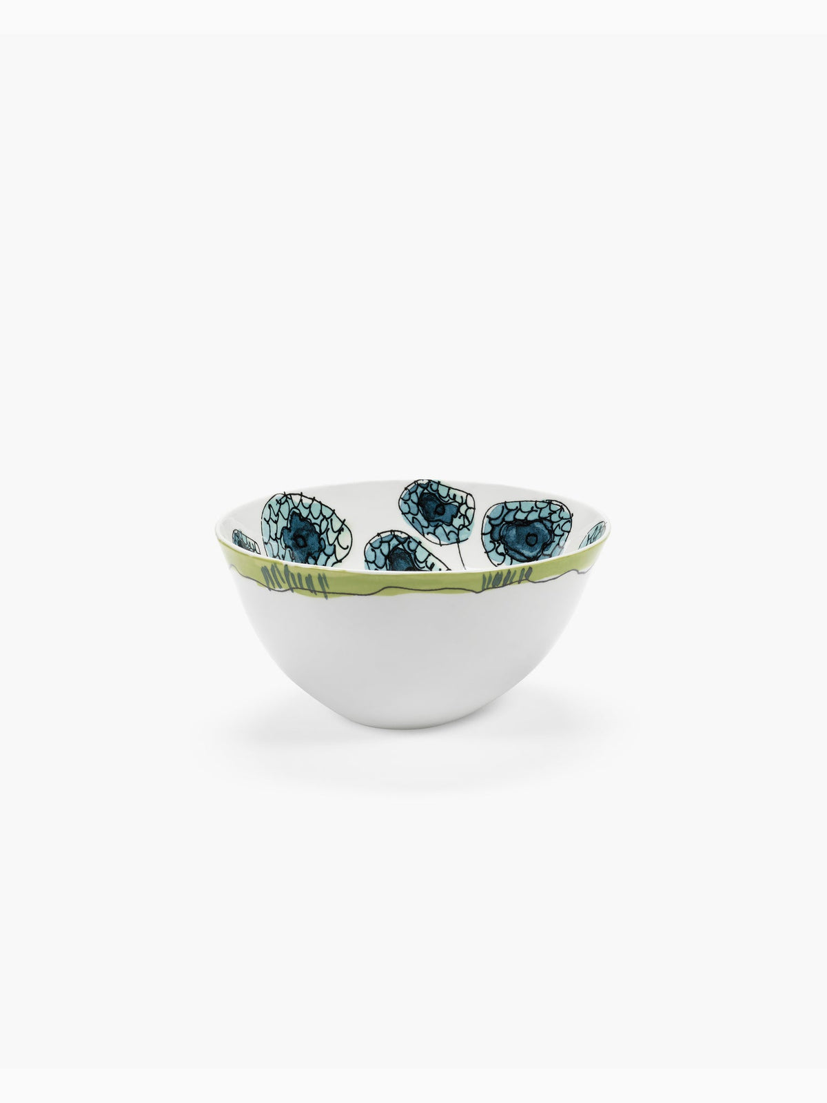 Midnight Flowers Serving Bowl M, Anemone Vaniglia, Serax