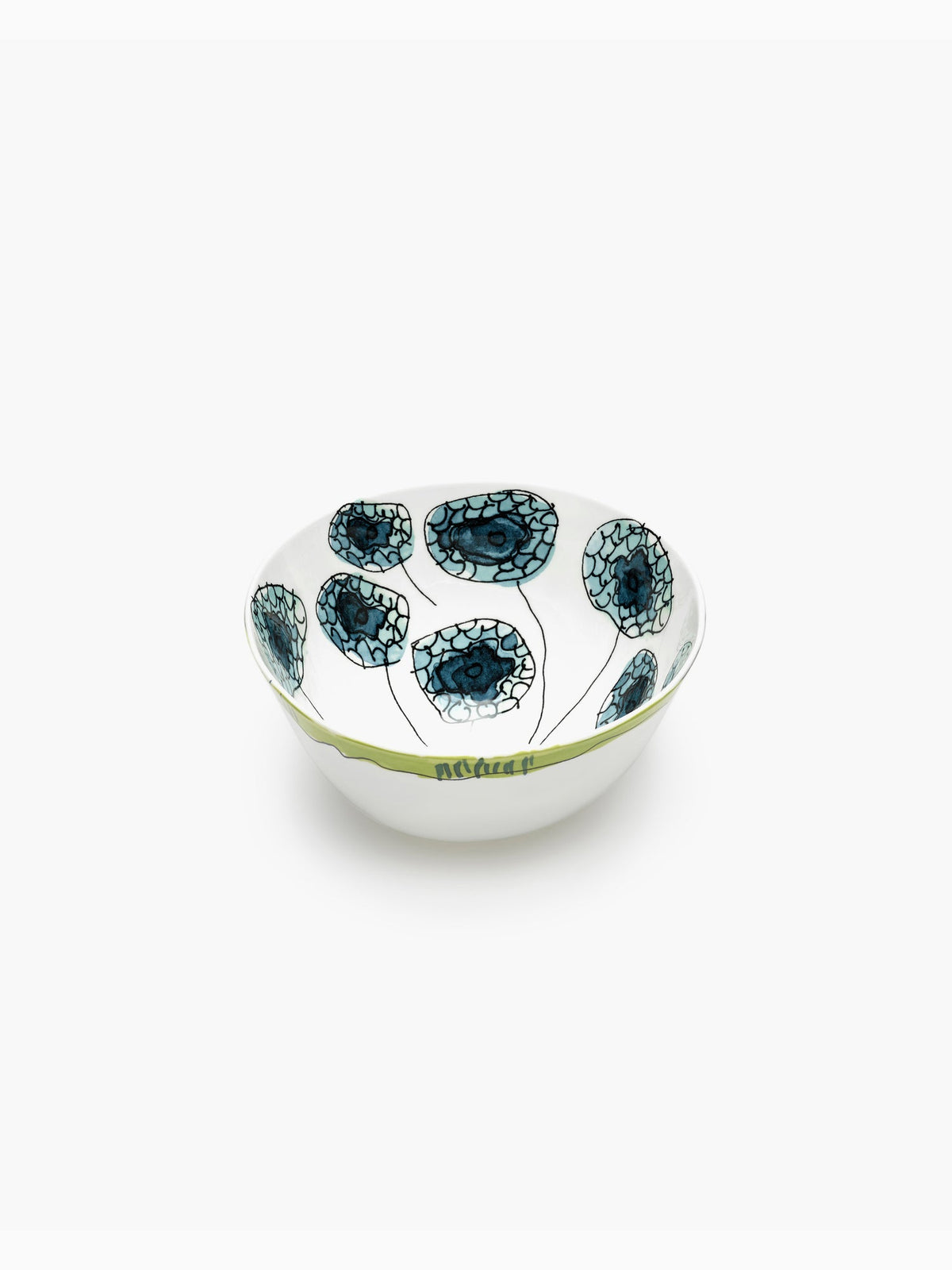 Midnight Flowers Serving Bowl M, Anemone Vaniglia, Serax (3)