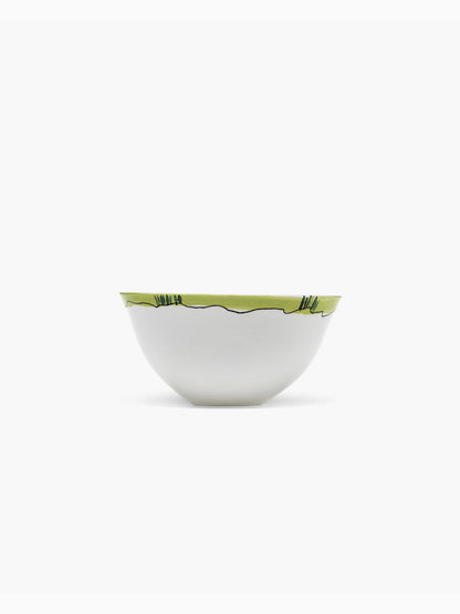 Midnight Flowers Serving Bowl M, Anemone Vaniglia, Serax (4)