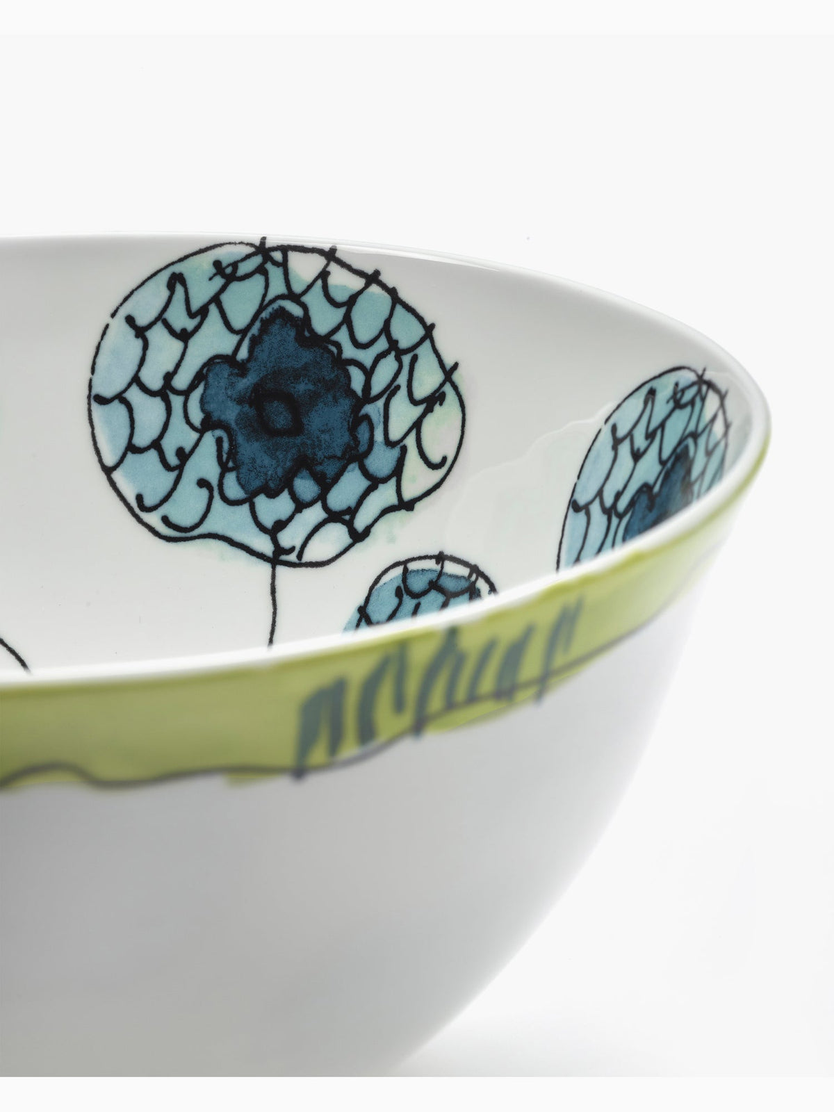 Midnight Flowers Serving Bowl M, Anemone Vaniglia, Serax (5)