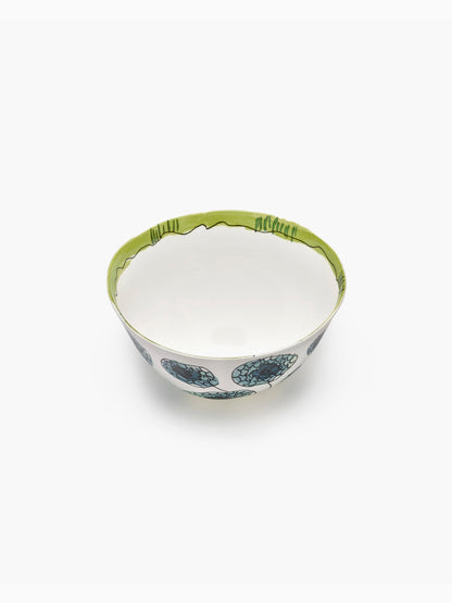 Midnight Flowers Serving Bowl L, Anemone Vaniglia, Serax (2)