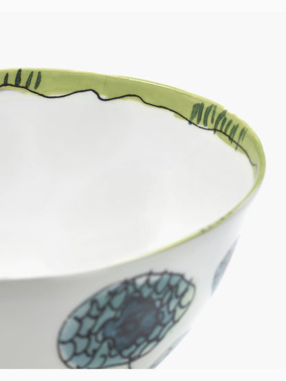 Midnight Flowers Serving Bowl L, Anemone Vaniglia, Serax (4)