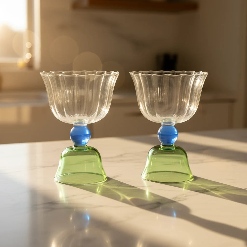 GLASS TULIP SET 2