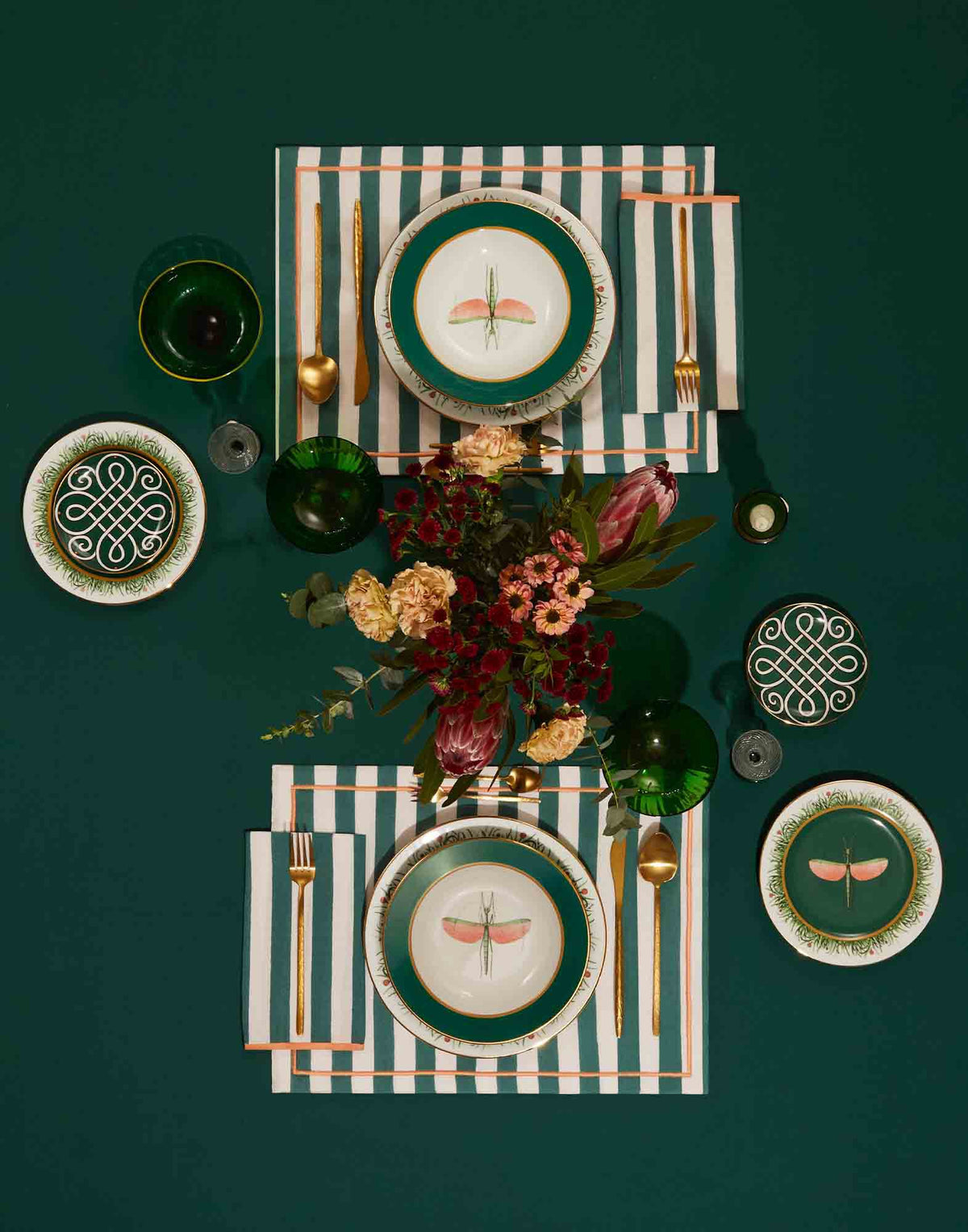 Riviera Large Napkins Set of 2, Green, La DoubleJ (5)