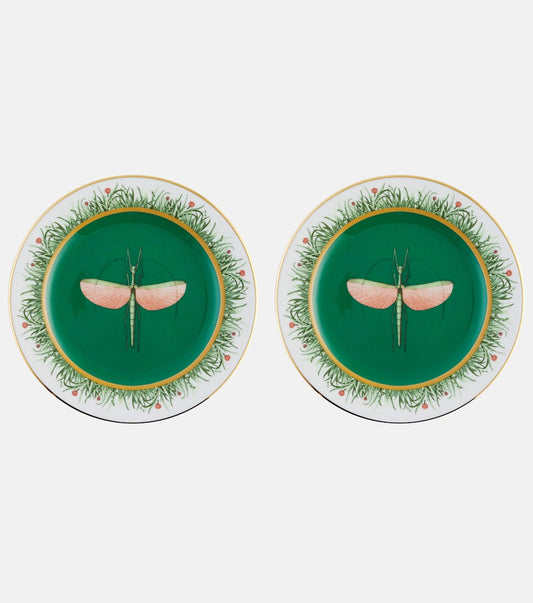 Libellula Mini Plate, Green, La DoubleJ