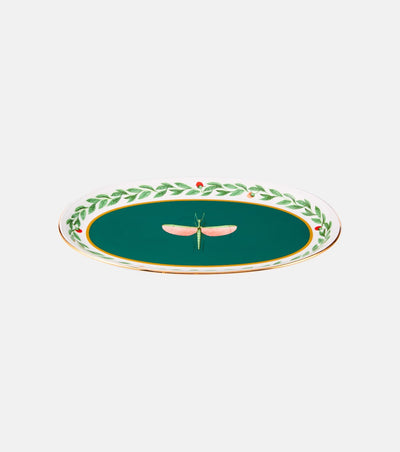 Libellula Oval Platter, Green, La DoubleJ