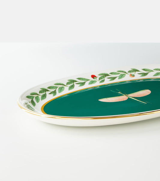 Libellula Oval Platter, Green, La DoubleJ (2)