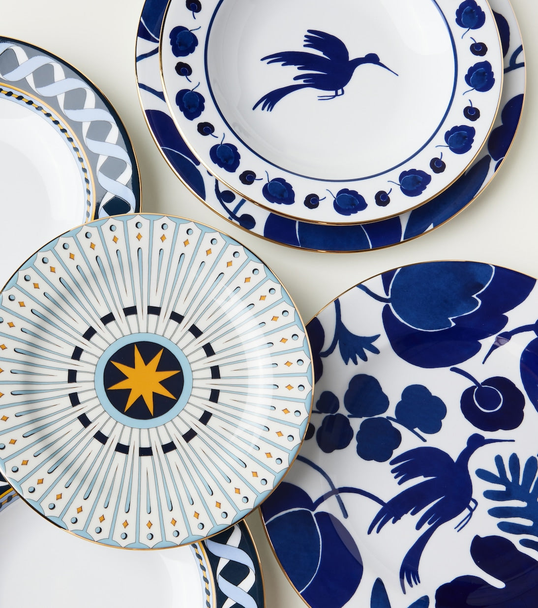 Wildbird Soup Plates Set of 2, Blue, La DoubleJ (3)