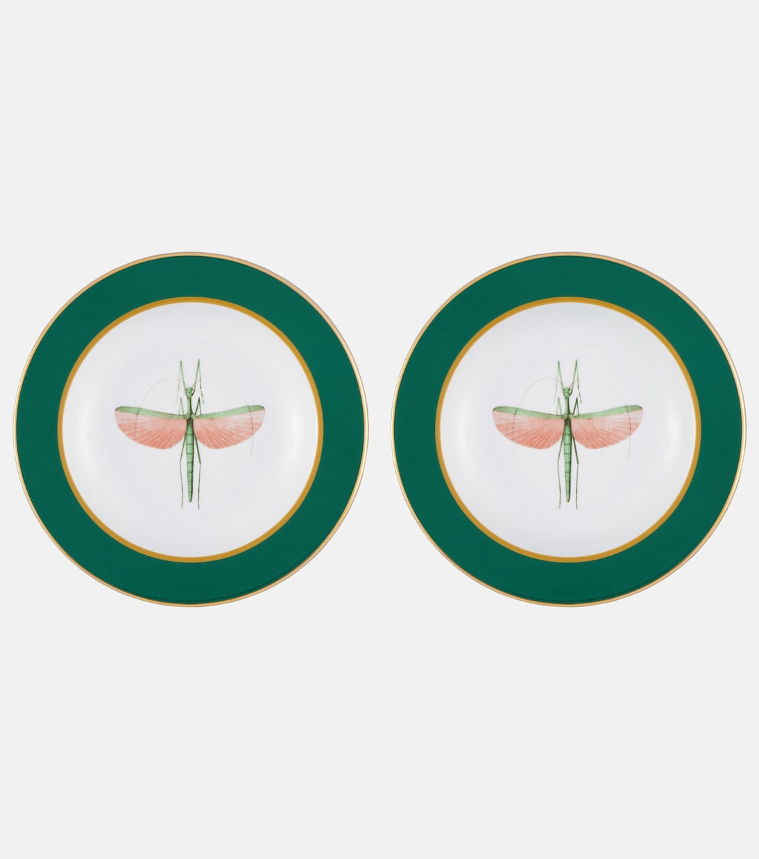 Libellula Soup Plates Set of 2, Green, La DoubleJ