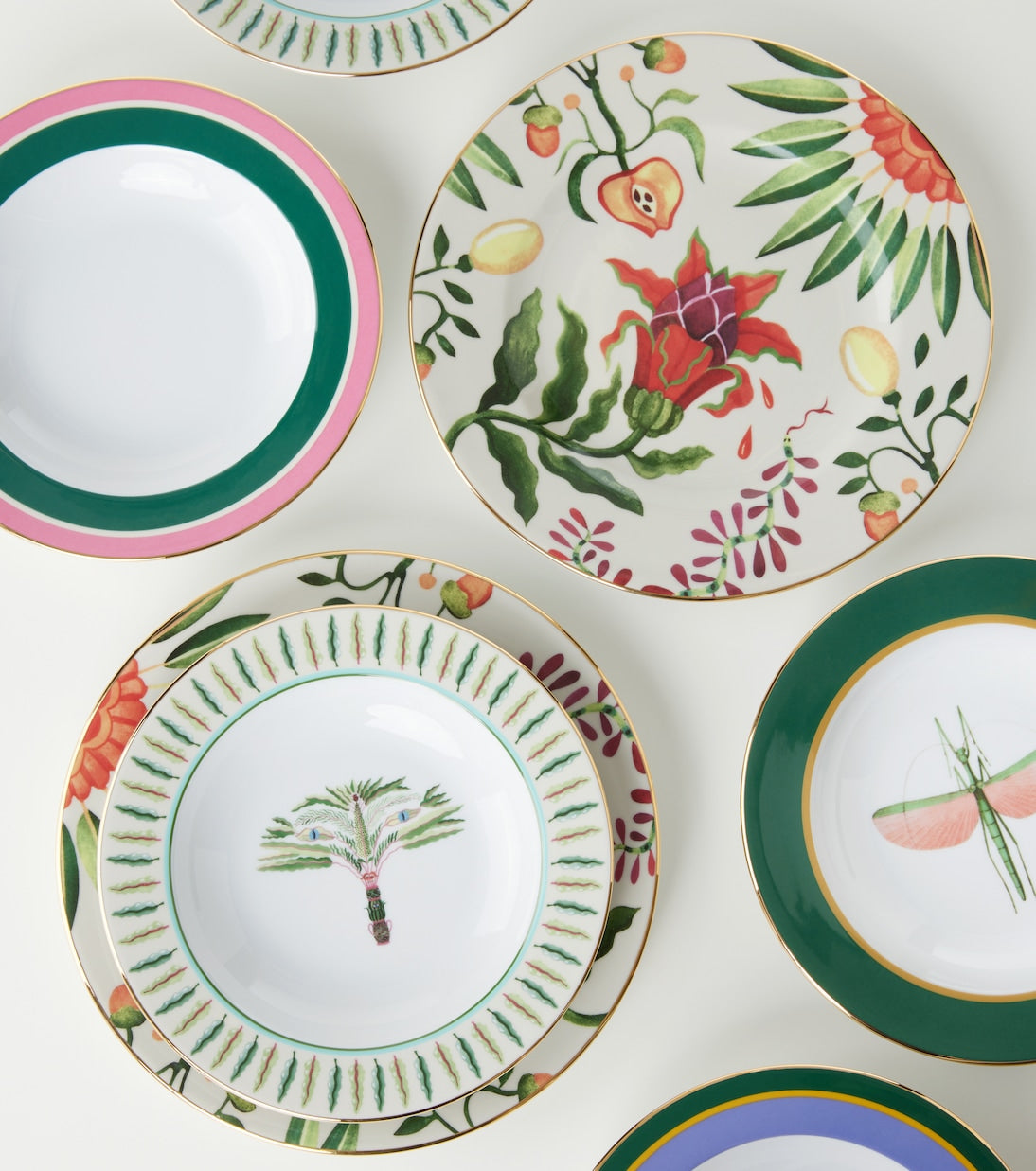 Libellula Soup Plates Set of 2, Green, La DoubleJ (3)