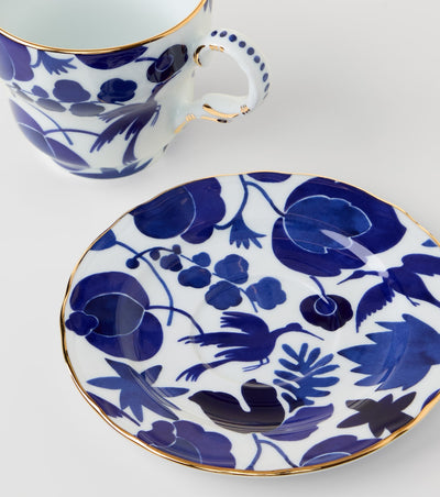 Mama Wildbird Tea Cup and Saucer Set, Blue, La DoubleJ (3)