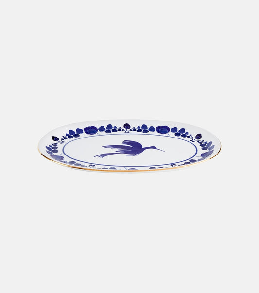 Wildbird Oval Platter, Blue, La DoubleJ