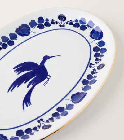 Wildbird Oval Platter, Blue, La DoubleJ (3)