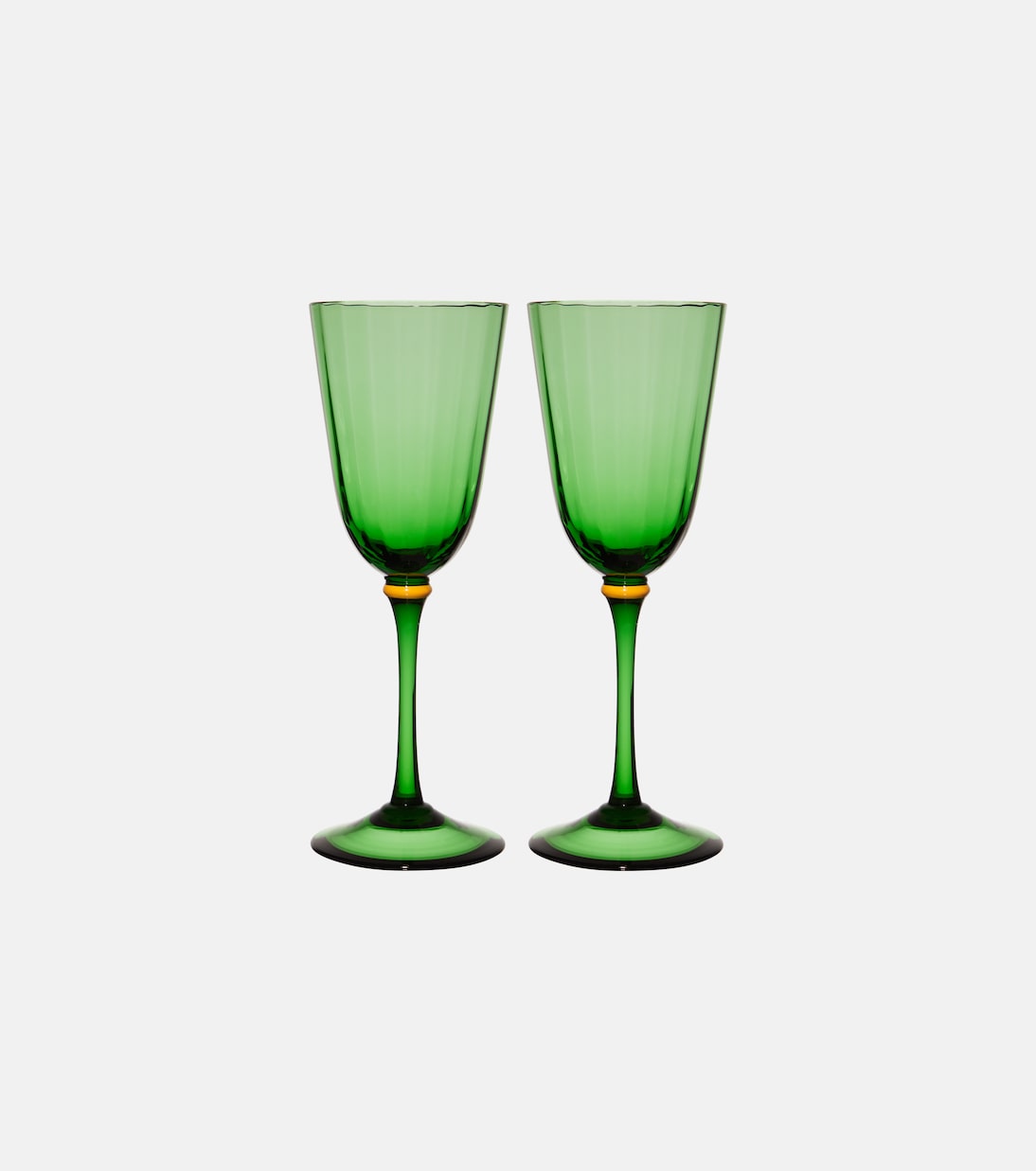 Rainbow Wine Glasses Set of 2, Green, La DoubleJ