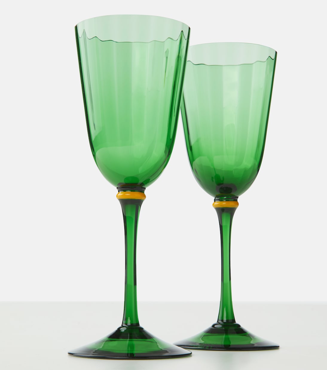 Rainbow Wine Glasses Set of 2, Green, La DoubleJ (2)
