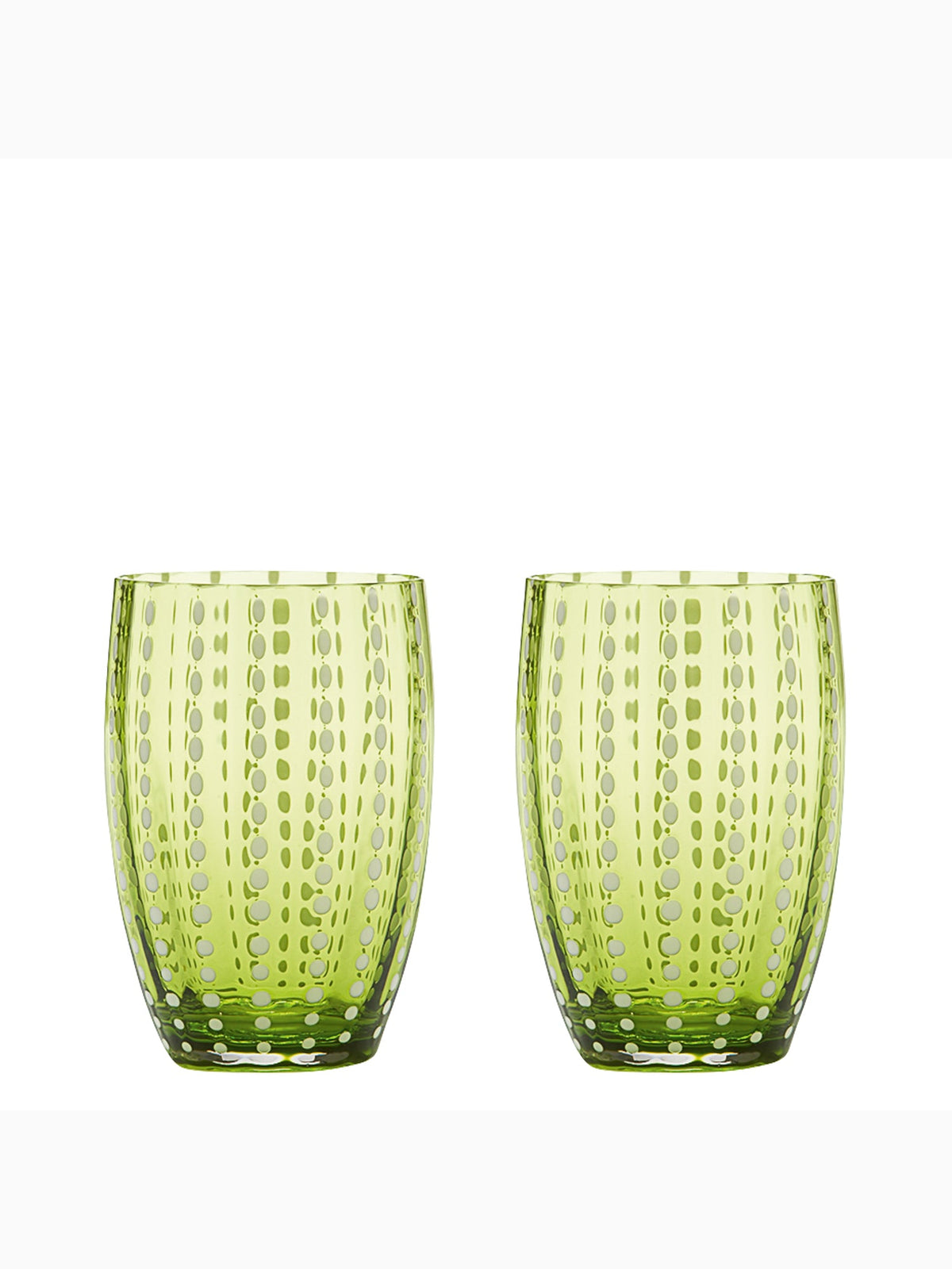 Perle Tumbler, Apple Green (Set of 2), Zafferano