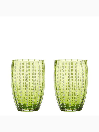 Perle Tumbler, Apple Green (Set of 2), Zafferano