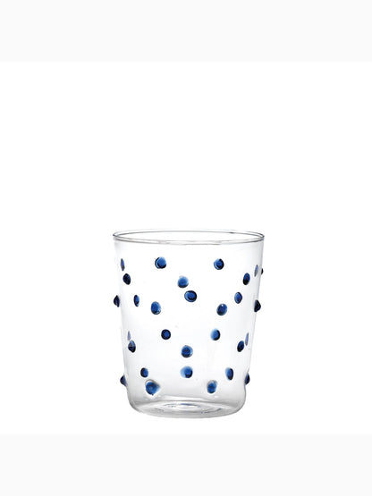 Party Tumbler, Blue Dots (Set of 6), Zafferano