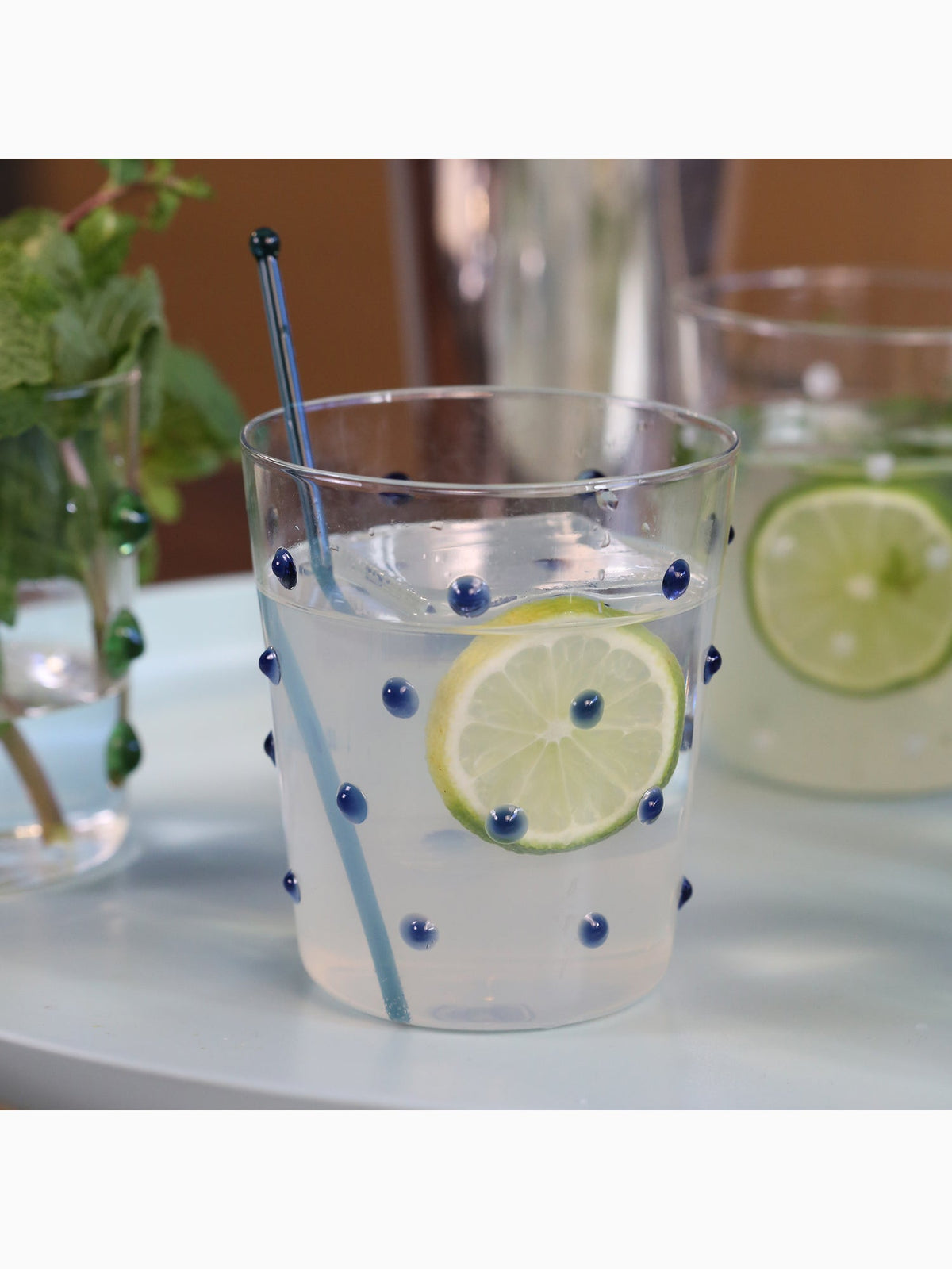 Party Tumbler, Blue Dots (Set of 6), Zafferano (2)