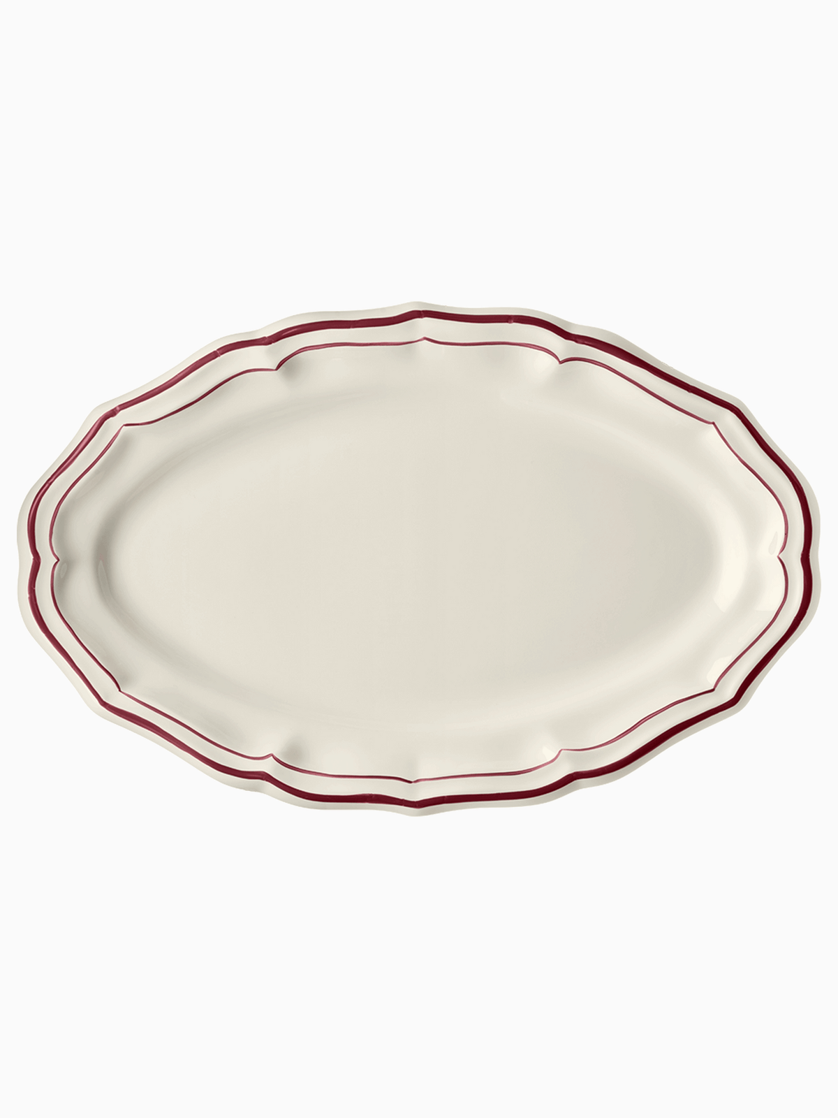 Filet Oval Platter, Burgundy, Gien