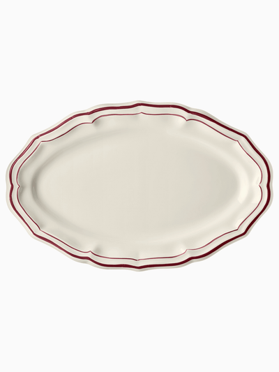 Filet Oval Platter, Burgundy, Gien