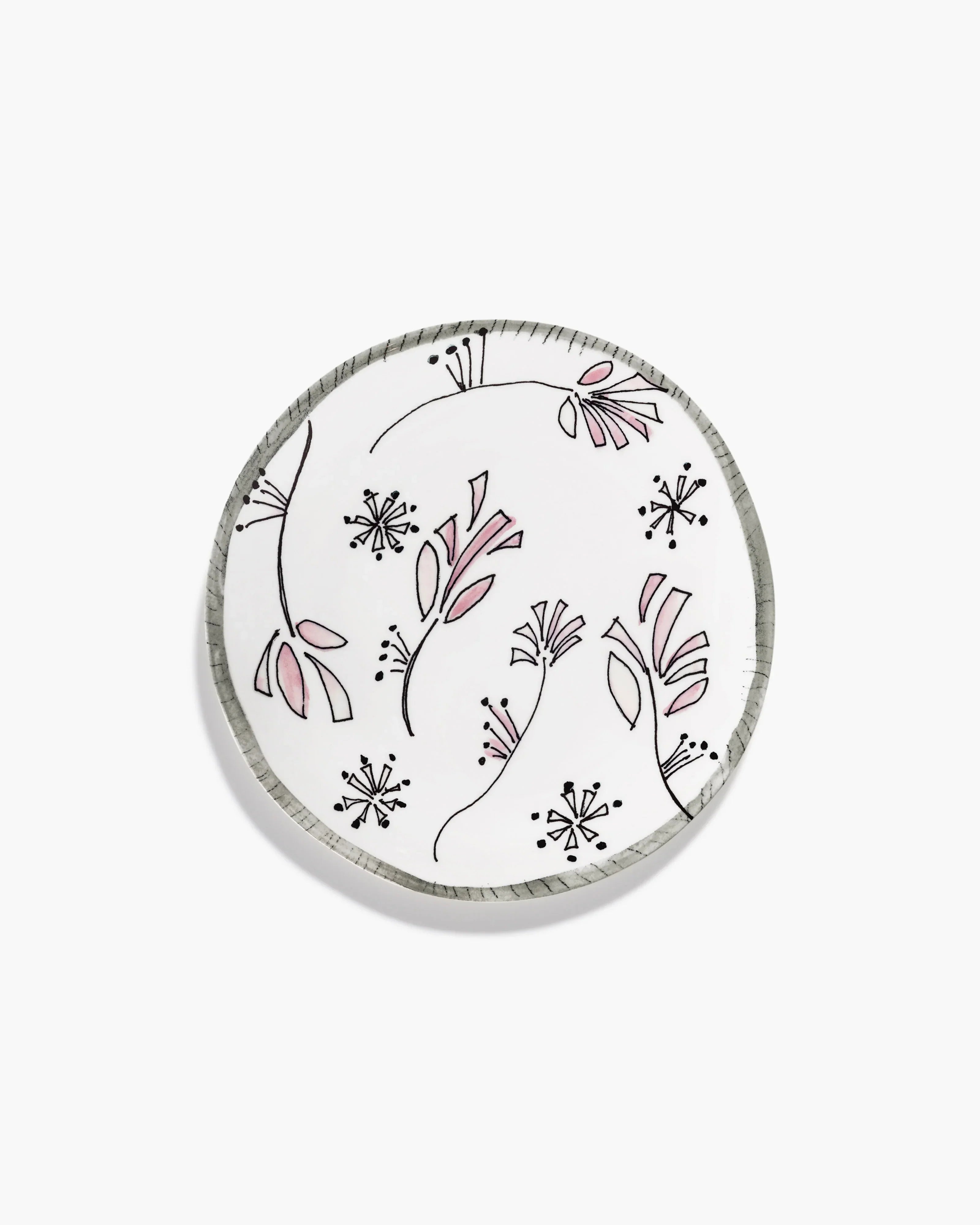 PLATE M FIORE ROSA