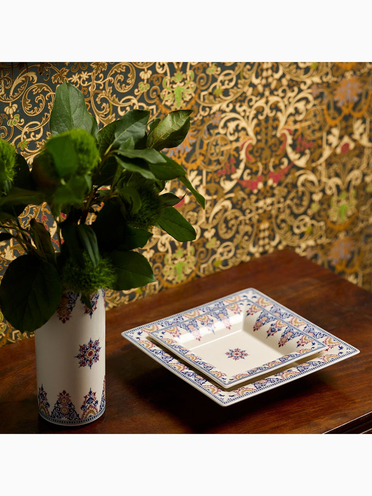 Rouen Or Large Square Candy Tray, Gien (2)