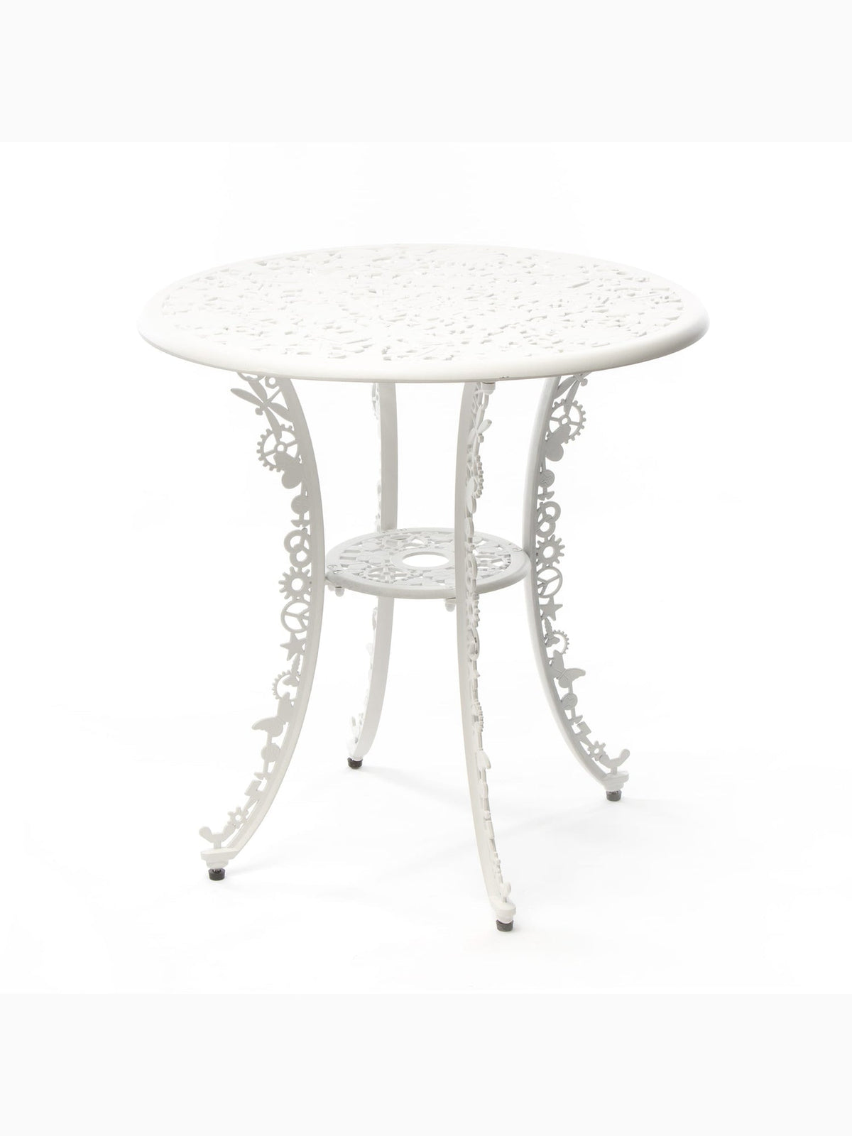 Industry Aluminium Round Table, White, Seletti