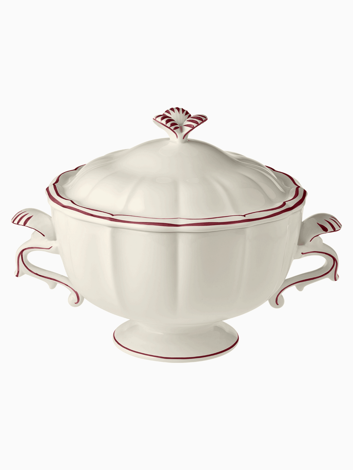 Filet Soup Tureen, Burgundy, Gien