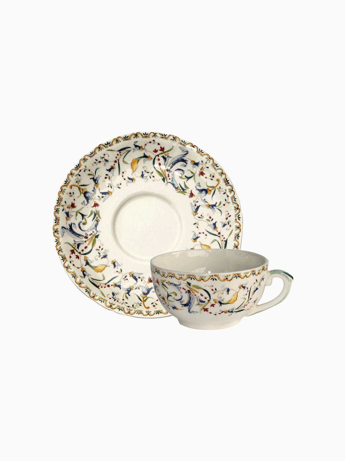 Toscana Tea Cups & Saucers, Set of 2, Gien