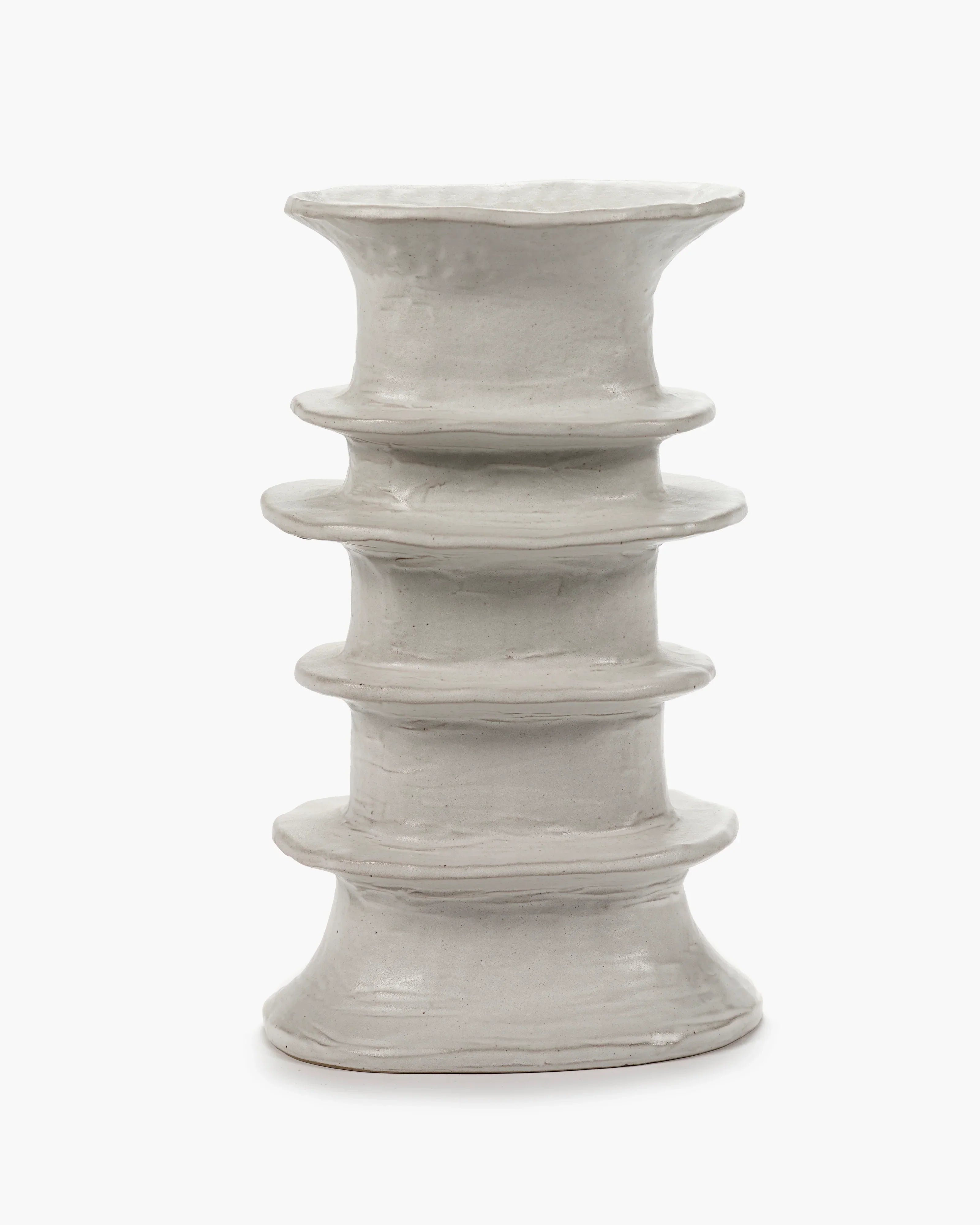 VASE L WHITE BILLY 04