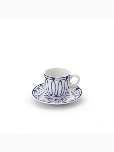 Kyma Espresso Cup with Saucer, Blue, Themis Z