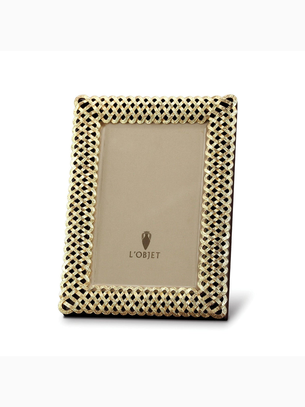 Braid Frame 4x6", Gold, L'Objet (3)
