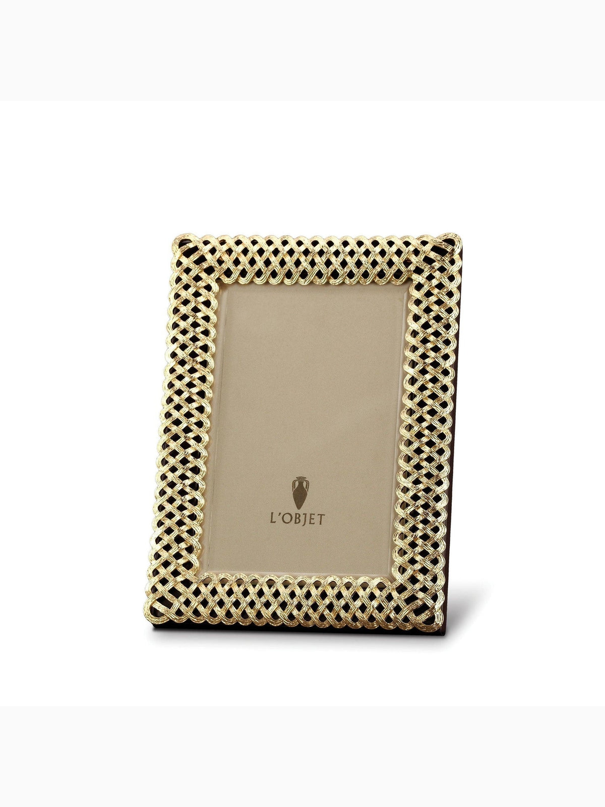 Braid Frame 4x6", Gold, L'Objet