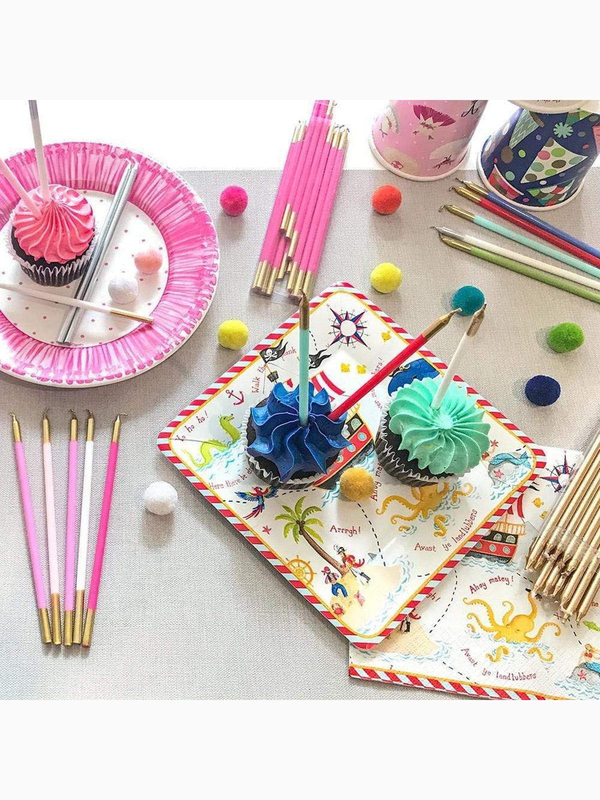 Slim Birthday Candles, Gold, Caspari (2)