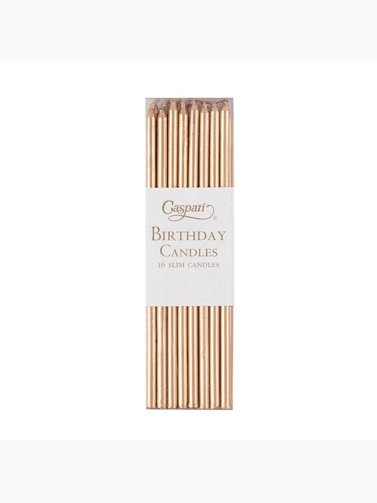 Slim Birthday Candles, Gold, Caspari
