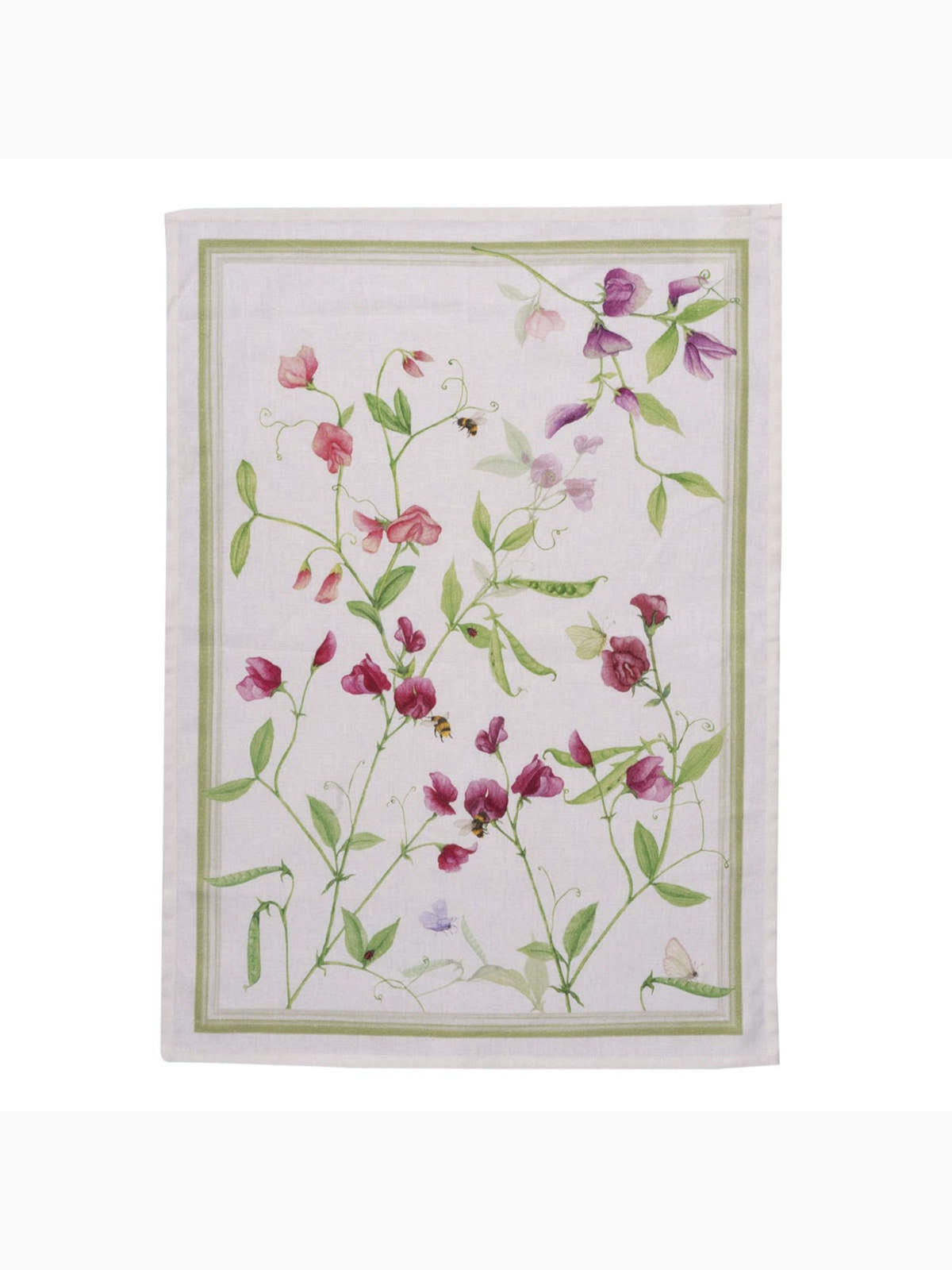 Petits Pois Kitchen Towel, Green, Tessitura Toscana Telerie
