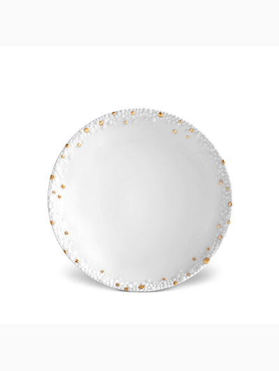 Haas Mojave Soup Plate, White + Gold, L'Objet